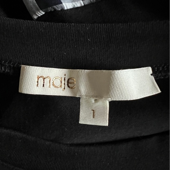 Maje rapri black and white gingham dress size 1 small - Picture 11 of 16